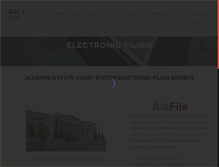 Tablet Screenshot of efile.alacourt.gov